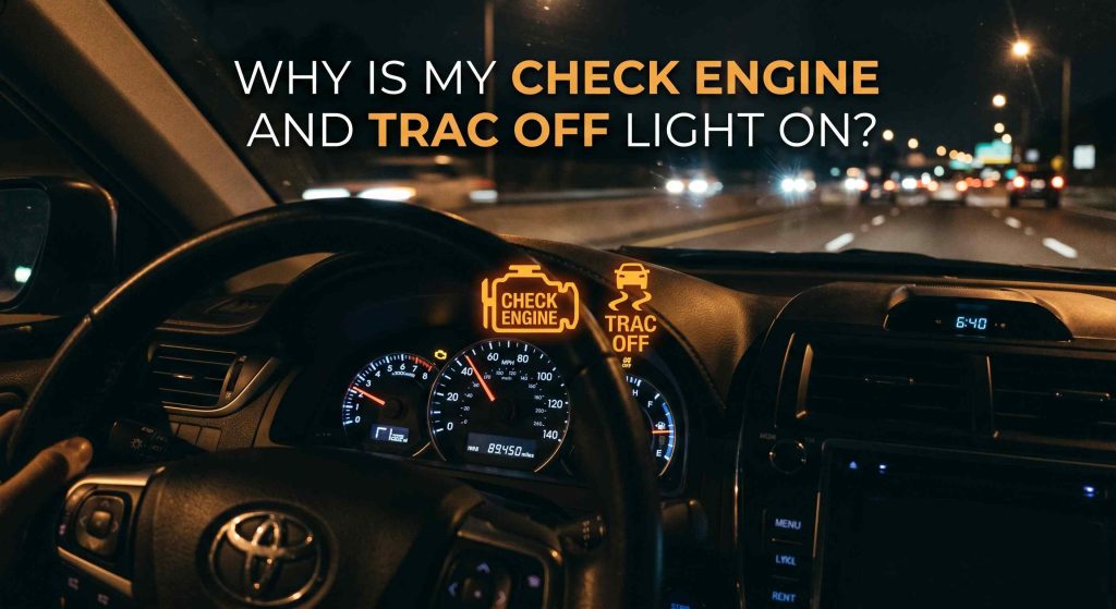 Why is My Check Engine and Trac off Light On