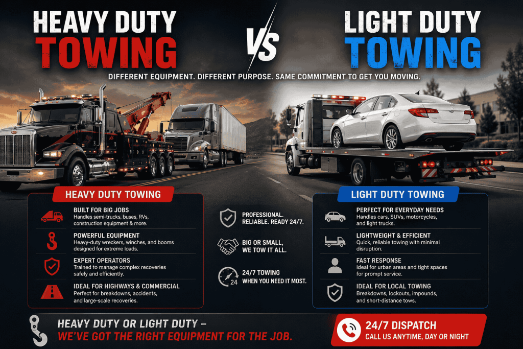 Heavy Duty vs Light Duty Towing