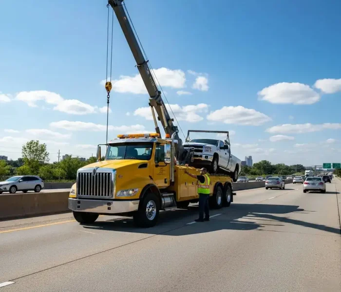 Tow Truck in Oak Ridge North, TX